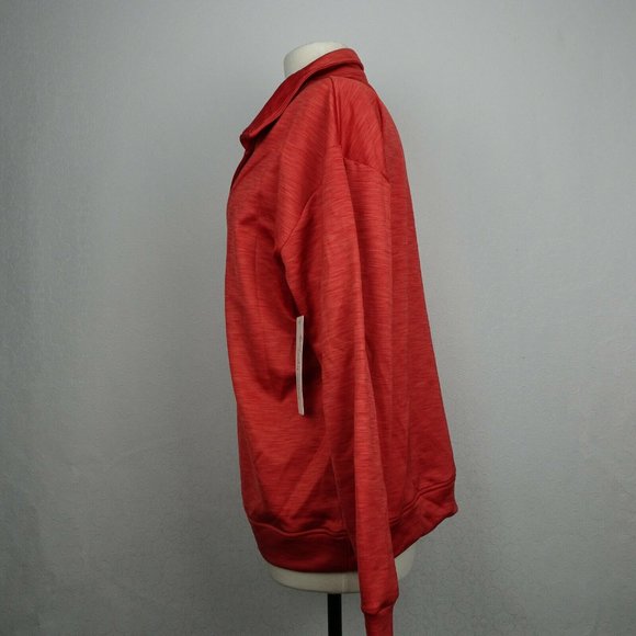 Nanette Lepore Play Size Large Cranberry Red Collared Pullover Athletic Sweater - Picture 7 of 7